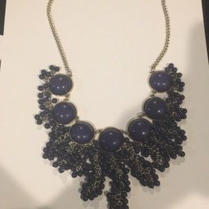 Blue statement necklace